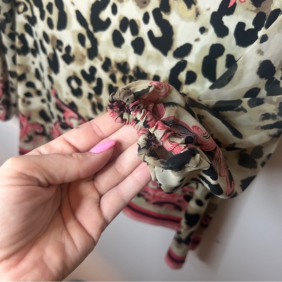 STYLE&co. Petite, size P/P, animal print/ floral dress, long sleeve - Picture 6 of 6